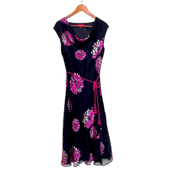 Jacques Vert Dresses & Skirts - JACQUES Vert Silk Blend Dress Pink Floral Print 10